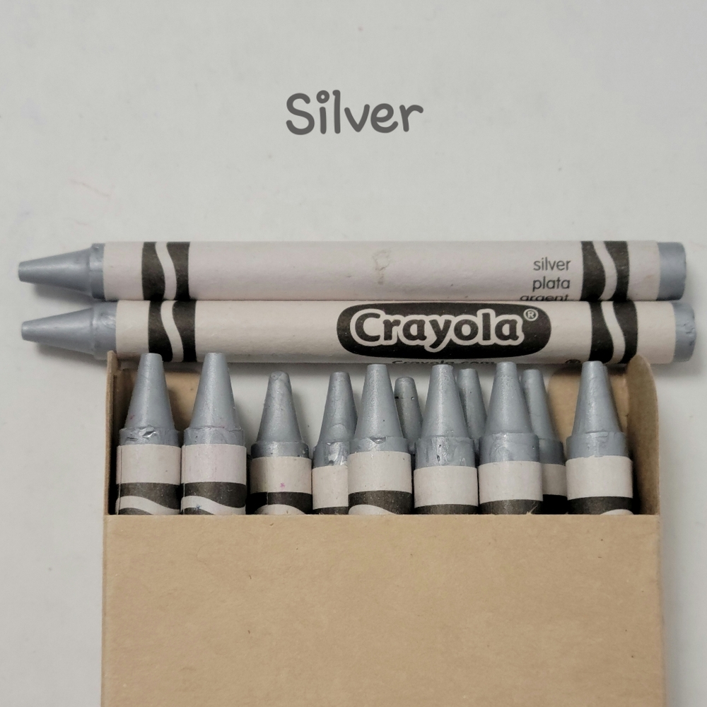 16ct Crayola Crayons (Silver) Single Color Bulk Lot